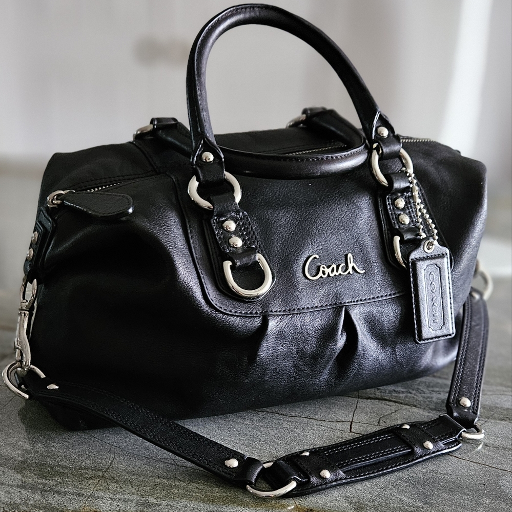 Coach Black Leather Handbag